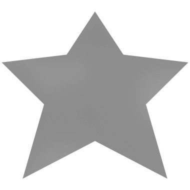 Star 3d - 5 point star - Christmas star isolated - 3d rendering