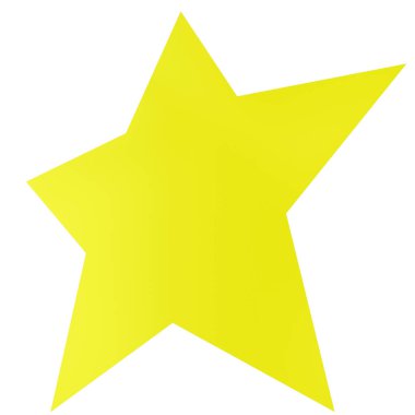 Star 3d - 5 point star - Christmas star isolated - 3d rendering