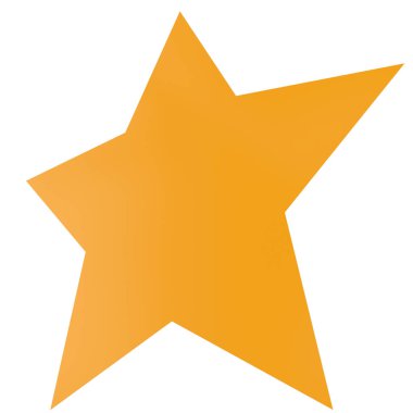 Star 3d - 5 point star - Christmas star isolated - 3d rendering