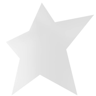 Star 3d - 5 point star - Christmas star isolated - 3d rendering