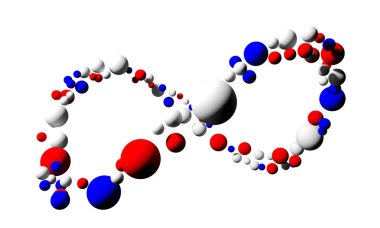 Kürelerden oluşan sonsuzluk işareti - 3 boyutlu biçimlendirme