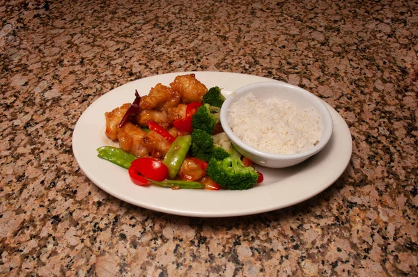 Китайская Кухня Блюдо Известное Мед Курица — стоковое фото