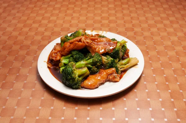 Tavuk Brokoli Olarak Bilinen Otantik Yemek — Stok fotoğraf