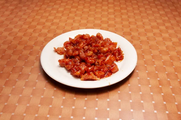 Chinese Keuken Gerecht Bekend Als Honing Kip — Stockfoto