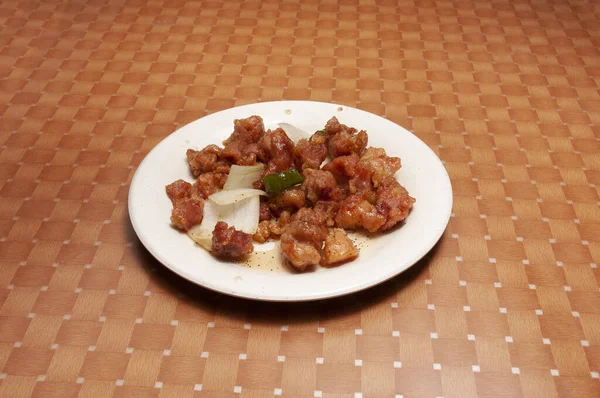 Geleneksel Çin Yemeği Kara Biberli Tavuk Olarak Bilinir — Stok fotoğraf