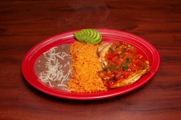 Pravá Mexická Kuchyně Známá Jako Huevos Rancheros — Stock fotografie