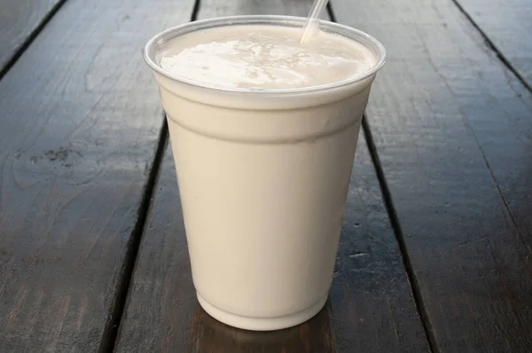 Traditional American Beverage Known Vanilla Milkshake — Stock Photo, Image