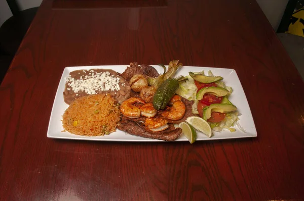 Мексиканское Блюдо Известное Carne Asada Стоковое Изображение
