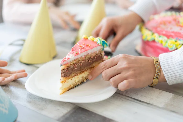 Torta Compleanno Bambini Gioia Casa Sua — Foto Stock