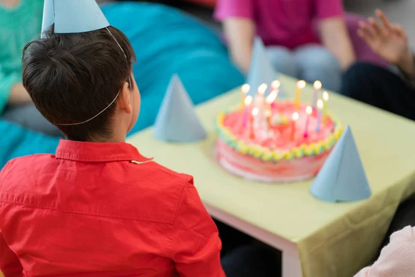 Birthday Cake Children Joy His Home — Stock Photo, Image