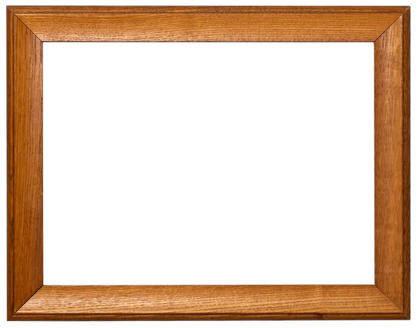 Fotorahmen Attrappe Aus Holz Isoliert Auf Weißem Hintergrund — Stockfoto