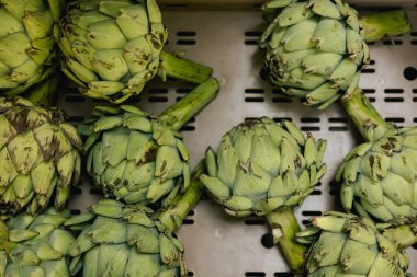 Küçük şehir pazarında taze sebzeler. Organik ürünler açık pazarda satılıyor. Taze ekin ve sebze hasadı satıyorum. Avrupa şehir merkezi. Kapatın. Dizinin bir parçası.