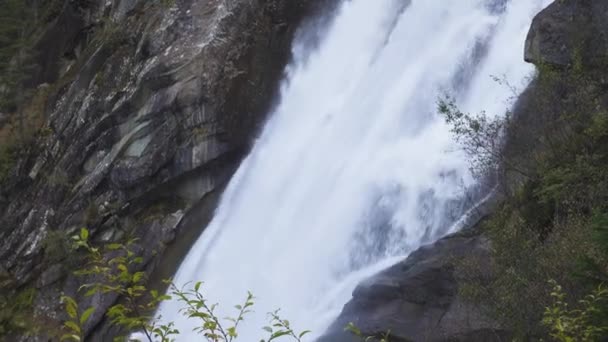 Utsikt Över Krimml Vattenfall High Tauern National Park Salzburg Österrike — Stockvideo