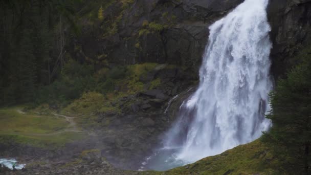 Vista Delle Cascate Krimml Nel Parco Nazionale Degli Alti Tauri — Video Stock