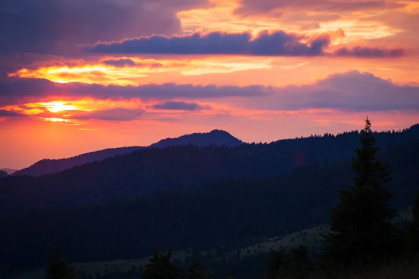 Beautiful Landscape Bright Sunrise Mountains Austri — Stock Photo, Image