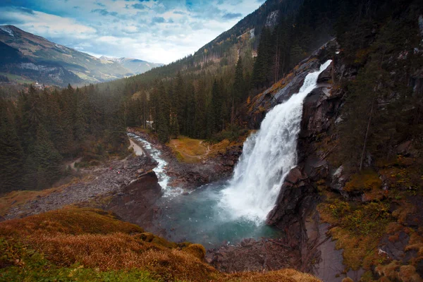 Krimmler Wasserfalle Piękny Krajobraz Górski Austri Przewodniczący — Zdjęcie stockowe