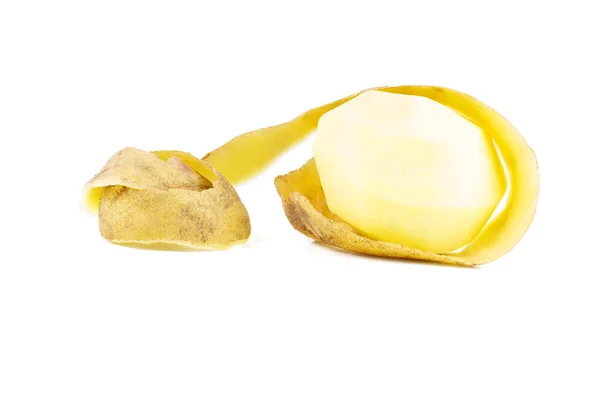 Peeled Potato Isolated White Background — Stock Photo, Image