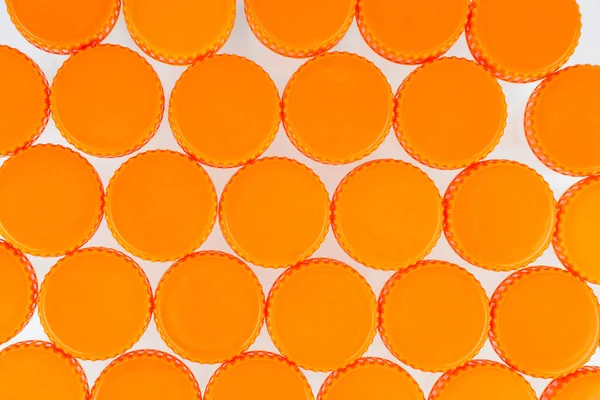 Reagenzgläser Aus Kunststoff Isoliert Auf Weißem Hintergrund Blick Von Oben — Stockfoto