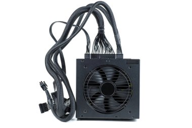 kişisel bilgisayar beyaz arka plan üzerinde izole güç kaynağı ünitesi