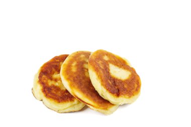 Beyaz arkaplanda izole edilmiş krepler