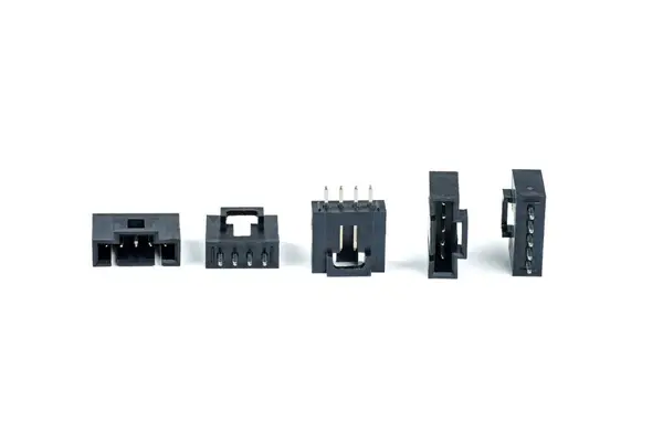 Few Black Connectors Isolated White Background — Stock Photo, Image
