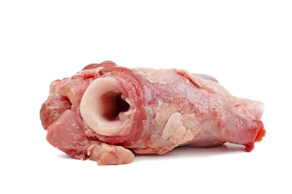 Fresh Pork Trachea White Background Stock Photo