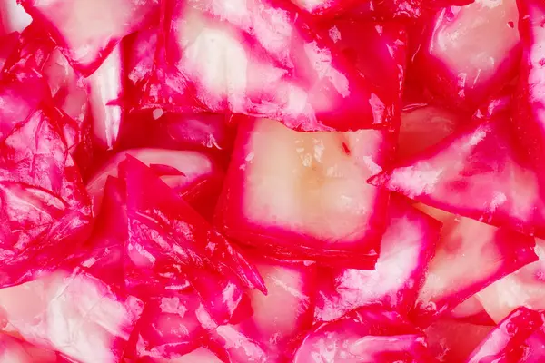 卷心菜片腌制智慧红甲虫 食物背景 免版税图库图片