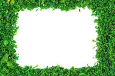 Beyaz bir arka planda izole edilmiş asafoetida yığını. Balık için. Çerçeve