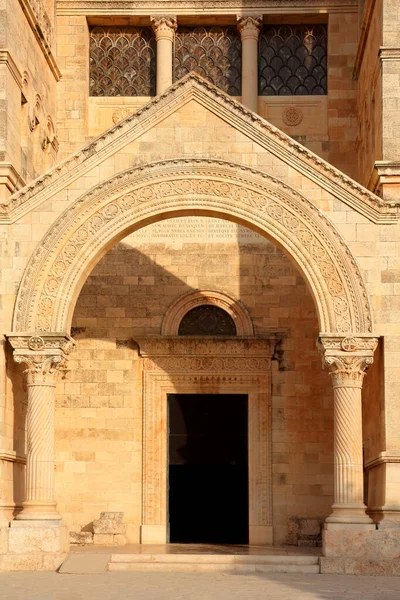 Toegang Tot Historische Kerk Van Transfiguratie Berg Tabor Israël — Stockfoto