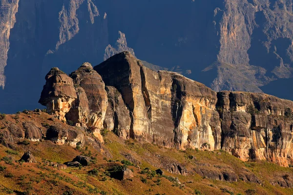 Hoge Toppen Het Drakensberg Gebergte Royal Natal National Park Zuid — Stockfoto