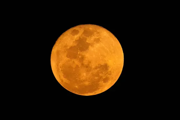 Pohled Vzácný Super Modrý Měsíc Jako Viditelný Nad Jižní Afrikou — Stock fotografie