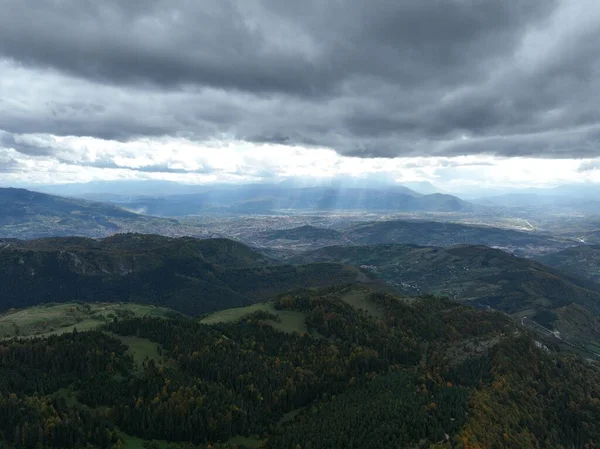 Panorama Krásné Krajiny Romie Slunečné Odpoledne Nádherná Jarní Krajina Horách — Stock fotografie