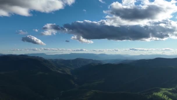 Panorama Della Bellissima Campagna Della Romania Pomeriggio Sole Meraviglioso Paesaggio — Video Stock