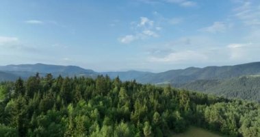 Saraybosna kenti, Bosna-Hersek 'in başkenti sisli ve güneşli bir günde insansız hava aracı görüntüsü. Yüksek kalite 4k görüntü