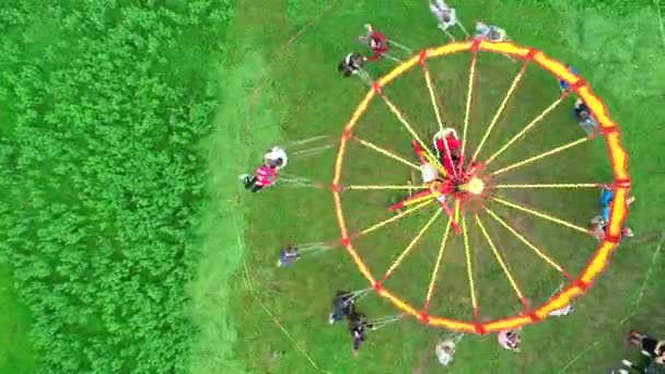 Carnaval Merry Vista Aérea Superior Disparo Rotación Drones Imágenes Alta — Vídeos de Stock