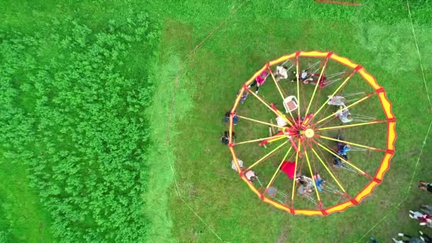 Carnaval Merry Vista Aérea Superior Disparo Rotación Drones Imágenes Alta — Vídeo de stock