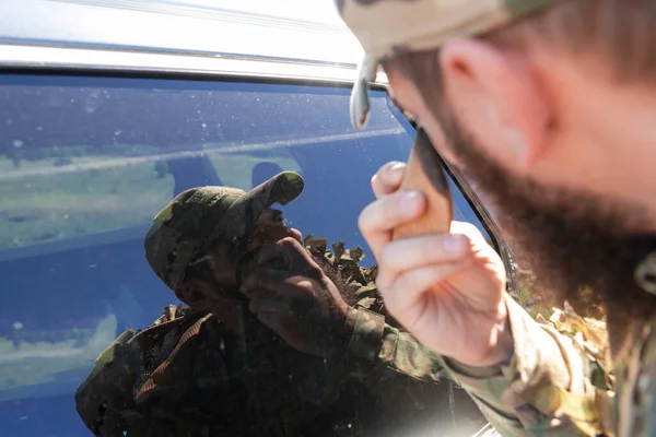 Special Operations Soldaten Team Bereiden Tactisch Communicatie Materiaal Voor Actie — Stockfoto