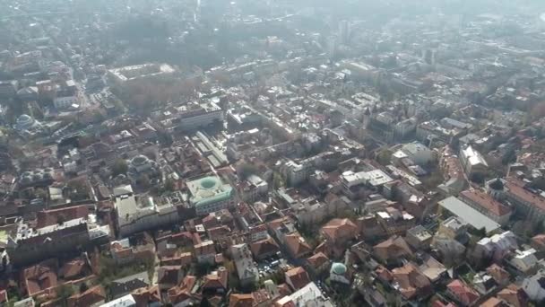 Imágenes Aéreas Sarajevo Biblioteca Nacional Toma Está Volando Sobre Biblioteca — Vídeo de stock