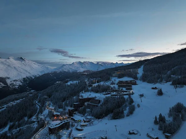 Alps Cold Mountain Snow Tourism Sport Eco Travel Mountains Landscape Drone Aerial Flight Over French Alps Mountain Range Early Morning Inspiring Nature 4k hyper lapse. Hi quality 4K footage.