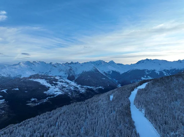 Alps Cold Mountain Snow Tourism Sport Eco Travel Mountains Landscape Drone Aerial Flight Over French Alps Mountain Range Early Morning Inspiring Nature 4k hyper lapse. Hi quality 4K footage.