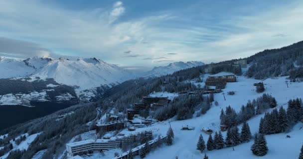 Alps Cold Mountain Snow Tourism Sport Eco Travel Mountains Landscape — Vídeo de stock