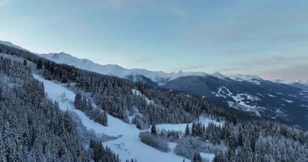 Alps Cold Mountain Snow Tourism Sport Eco Travel Mountains Landscape — 비디오