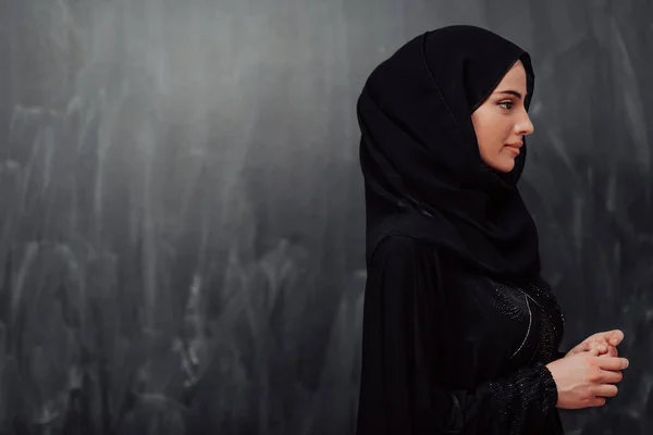 Modern Slam Modasını Ramazan Kareem Kavramını Temsil Eden Siyah Karatahta — Stok fotoğraf