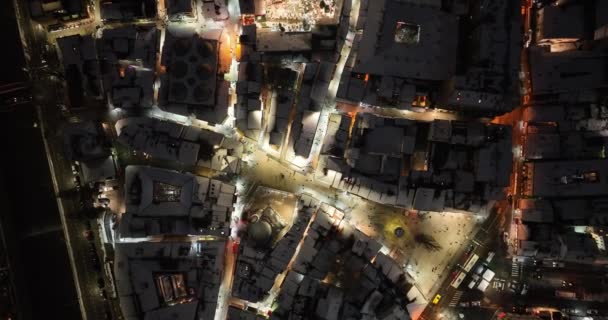 Sarajevo City Hall National Library Town Center Aerialhyper Lapse Time — Stok video