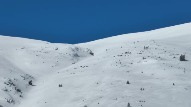 Sinema Tepeden Aşağı Serbest Kayak Nanılmaz Bir Dağ Manzarası Olan — Stok video