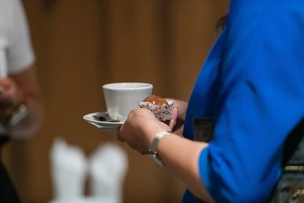 커피를 비지니스 여성의 고품질 — 스톡 사진