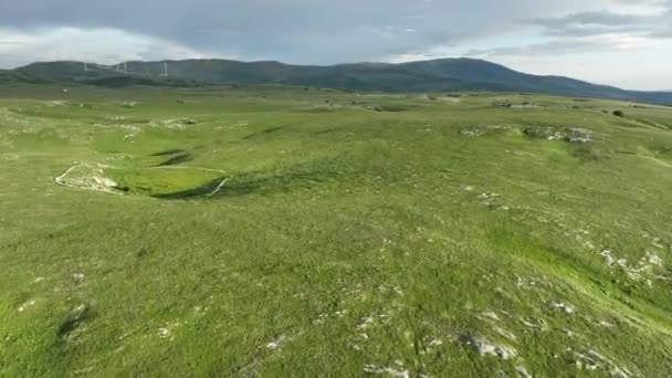 Kırsal Manzaranın Havadan Görünüşü Mor Turuncu Yeşil Bitkilerin Gölgeli Bulutlar — Stok video