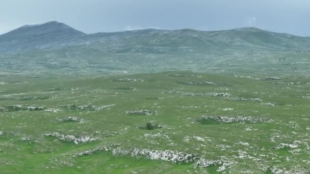 Kırsal Manzaranın Havadan Görünüşü Mor Turuncu Yeşil Bitkilerin Gölgeli Bulutlar — Stok video