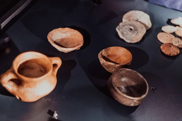 Vecchi Oggetti Della Cucina Tradizionale Macedone Mostra Nel Museo — Foto Stock