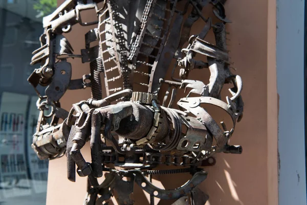 Viejo Robot Las Calles Una Ciudad Macedonia Concepto Futuro Robótica —  Fotos de Stock